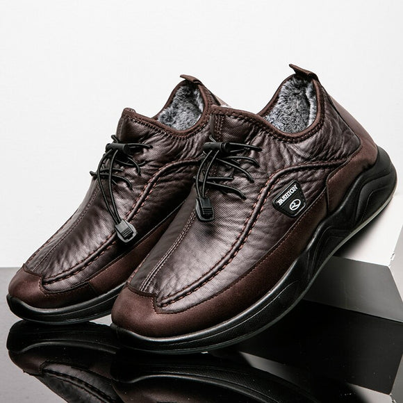 Men's Breathable Comfy Casual Leather Shoes