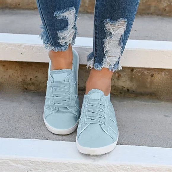 Casual Women Comfortable Breathable Slip-on Canvas Sneakers