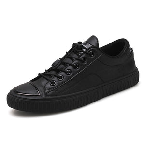 2020 Casual Shoes PU Leather Sneakers Man Flats Vulcanized Shoes