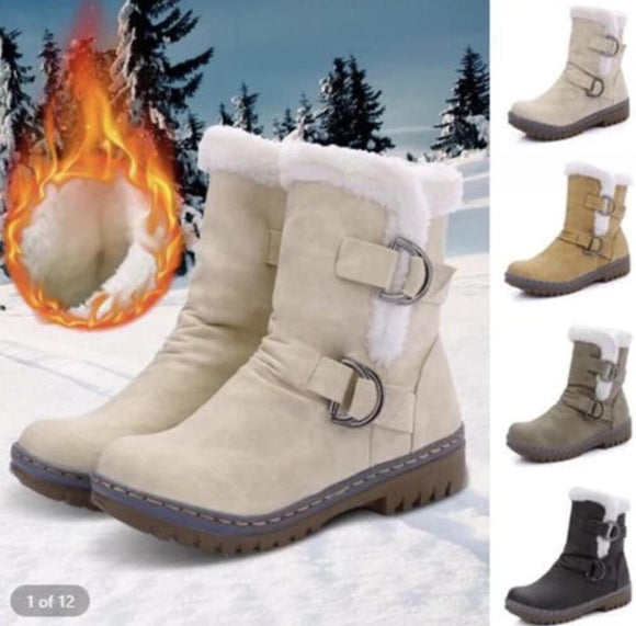 Fur Boots Waterproof Women Snow Boots