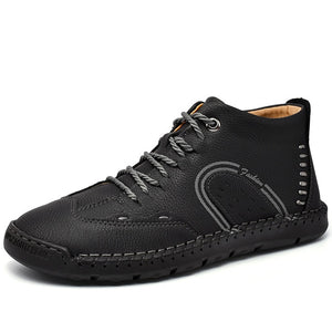 Yokest Men's High Quality Leather Ankle Boots