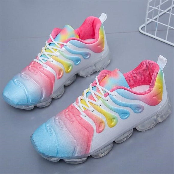 Women's Rainbow Transparent Soft Sole Sneakers