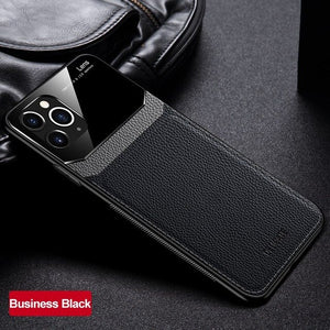 Ultra Slim Shockproof Leather Glass Case For iPhone 12