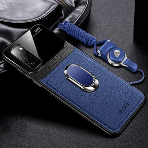 Leather+Hard PC Stand Ring Cover For Samsung Galaxy Note 20 S20 Ultra