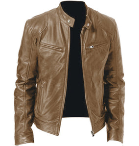 Men's Fashion Leather Coat Jacket