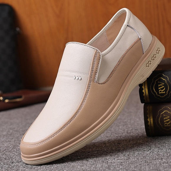 Men Elegant Genuine Leather Loafers Shoes