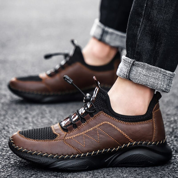 New Casual Men Soft Leather Shoes