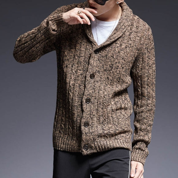 Fashion Man Cardigan Thick Sweater Coat