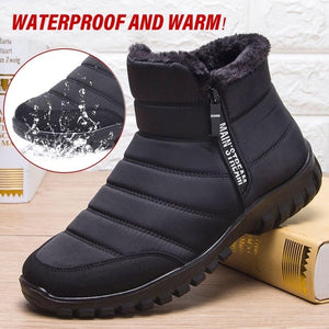 Men Waterproof Snow Boots Couple Shoes