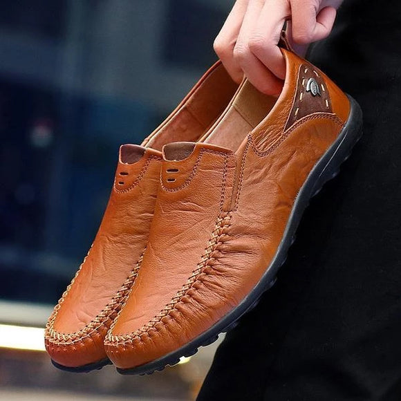 Shoes - Hot Sale New Soft Leather Handmade Casual Breathable Men's Shoes