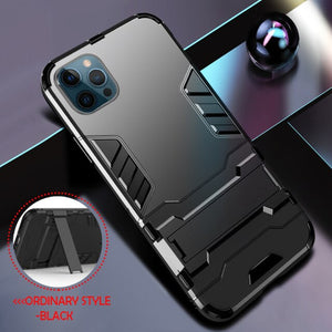 Duty Anti-knock PC TPU Cover With Holder For iPhone 12 Pro Max