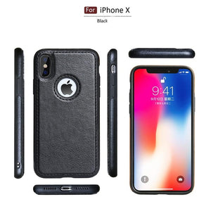 Case & Strap - Luxury Shockproof Vintage PU Leather Back Ultra Thin Case Cover For iPhone 11 11pro 11 pro max MAX X XR XS 8 7 plus
