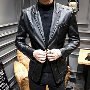 Men Business Leather Jackets