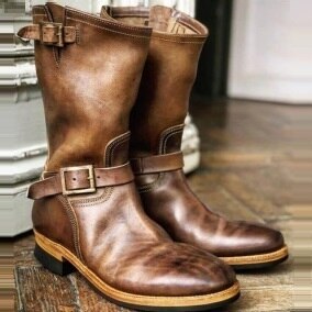 PU Leather Western Cowboy Martin Boots