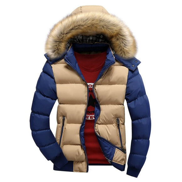 Men Winter Hooded Warm Parka Coat