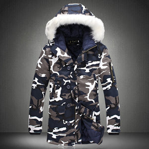 Camouflage Mens Middle Long Coats