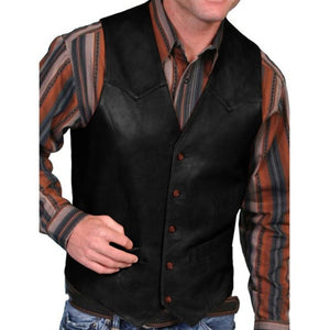 Men's Motorcycle Leather Vest