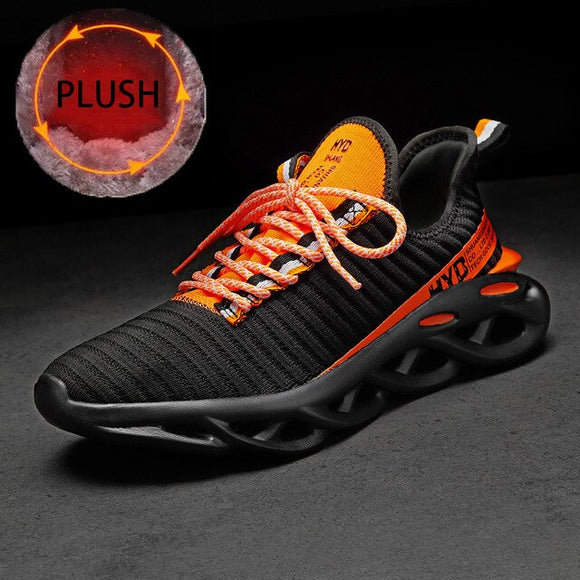 Flying Weaving Couple Running Shoes Fashion Breathable Mesh Light Sneakers