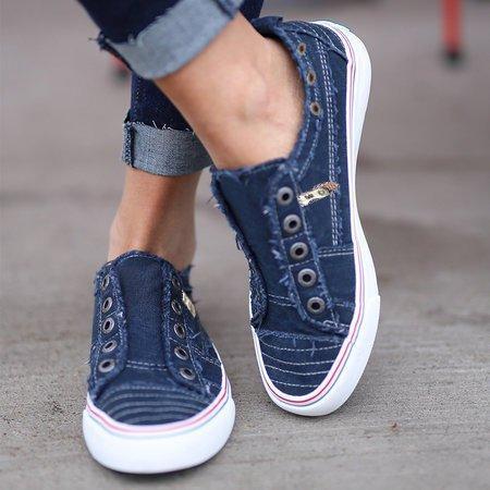 new-2019 Hot New Breathable Comfortable Slip-on Canvas Flat Shoes