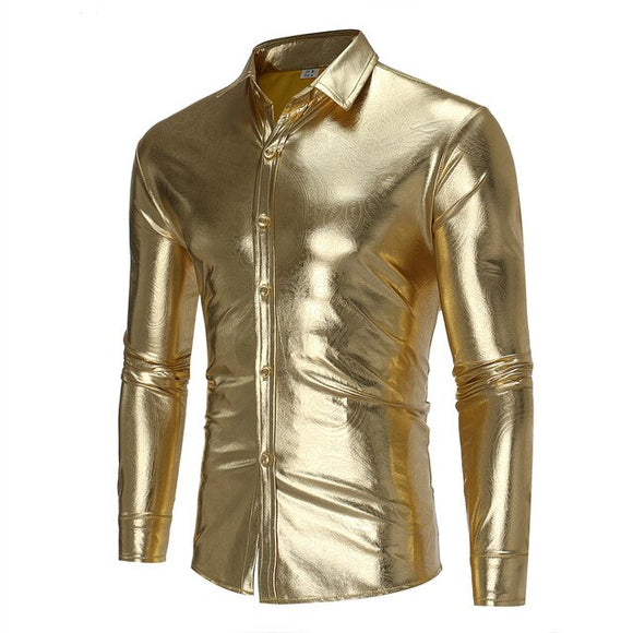 Leather Men Party Shirts