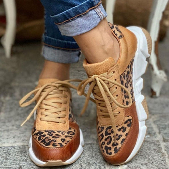 Women Leopard Breathable Casual Shoes