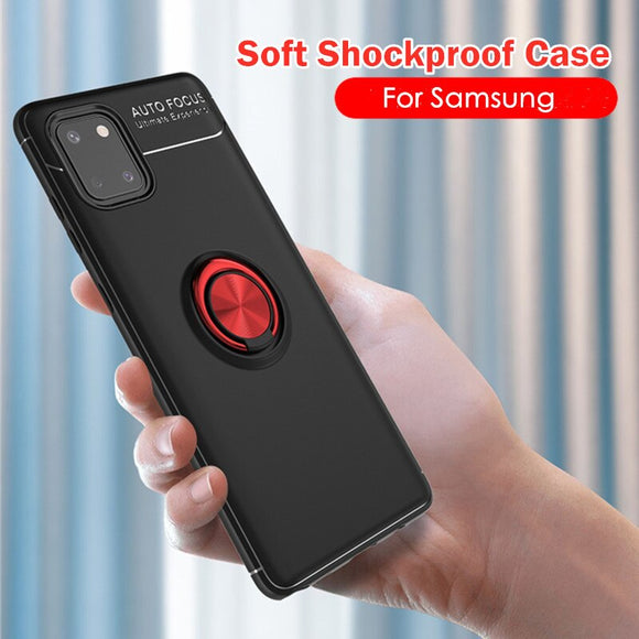 Finger Ring Soft Silicone Cover For Samsung Galaxy