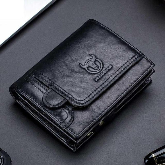 Multi-layer Genuine Leather Business Wallet