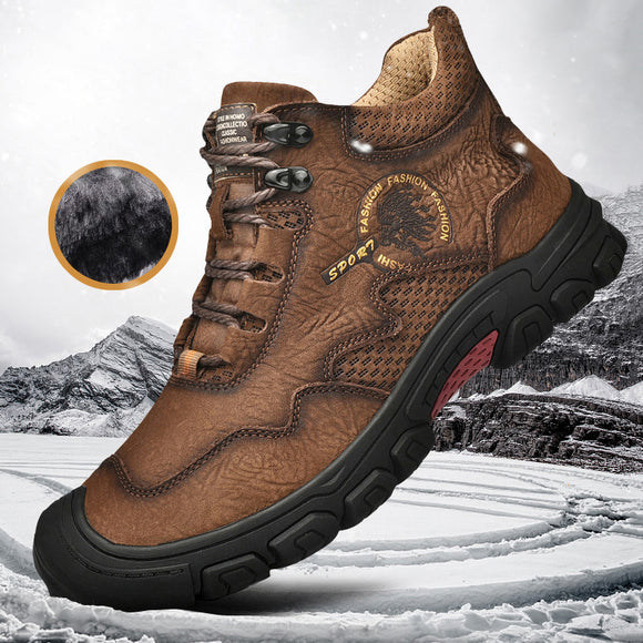 Genuine Cow Leather Outdoor Hiking Boots