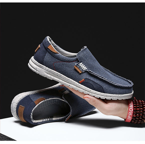 New Men Casual Canvas Loafers Shoes