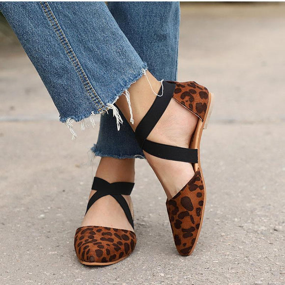 Cross Strap Comfortable Flat Casual Shoes