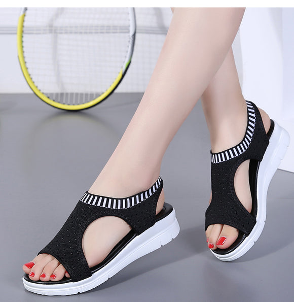 Women Comfy Breathable Mesh Elastic Walking Shoes