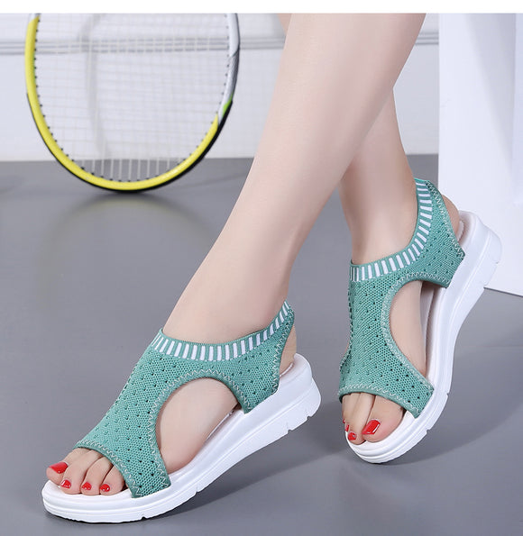 2019 Women Comfy Breathable Mesh Elastic Walking Shoes