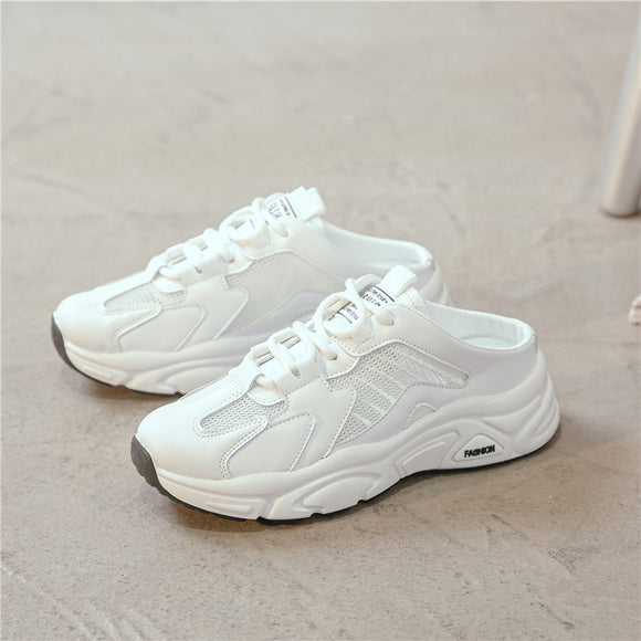 Women's White Mesh Sneakers