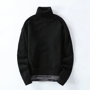 High Collar Loose Plus Velvet Sweater