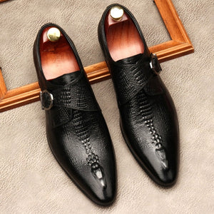 Italian Style Hasp Genuine Leather Men's Dress Shoes