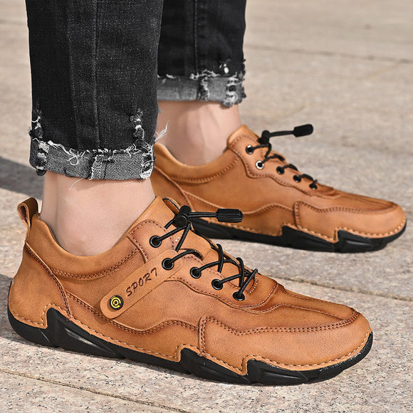 Spring Autumn Men's Split Leather Casual Shoes