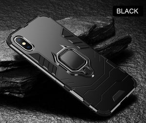 Luxury Bracket Ring Holder Ultra Slim Armor Shockproof Case For iPhone X XR XS Max 8 7 PLUS