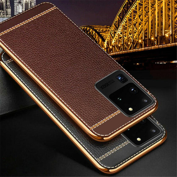 Yokest Ultra Slim Plating Soft PU Leather Texture Case for Samsung Galaxy S20/20Plus/20Ultra(BUY 2 GET 10% OFF,BUY3 GET 15% OFF)
