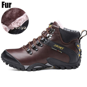 Top Quality Waterproof Fur Breathable Men Winter Outdoor Snow Boots