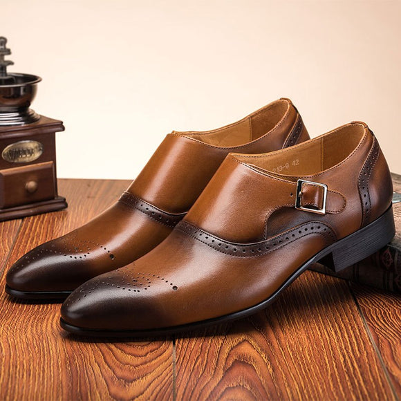 New Arrival Men's Handmade Vintage Bullock Business Shoes
