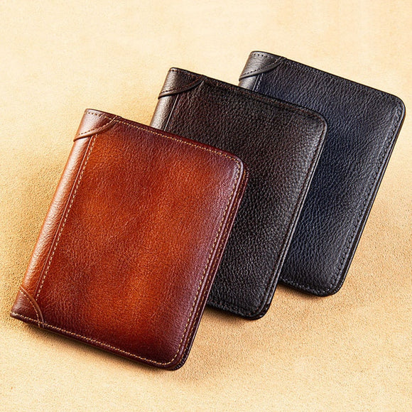 Ultra Thin Men Genuine Leather Wallet
