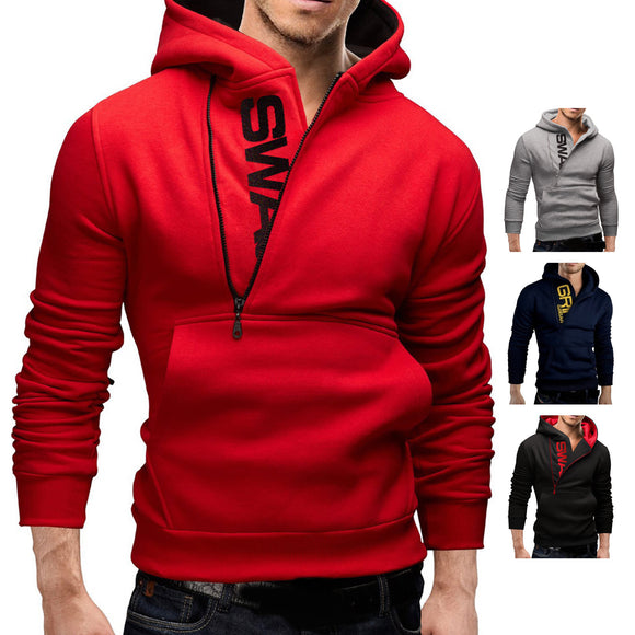 Side Zipper Hoodies Men Cotton Sweatshirt(Buy 2 Get 10% OFF, 3 Get 15% OFF)