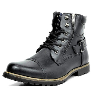 Genuine Leather Men Motorcycle Boots
