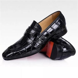 Crocodile Leather Men Classic Dress Shoes