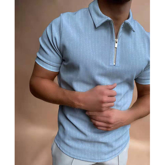 Men Fashion Casual Turn-Down T-Shirt