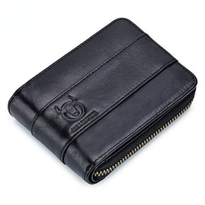 Genuine Cow Leather Multi Card Holder Wallet With Zipper