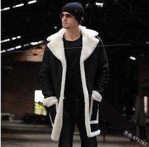 Men Wool Fur Coat