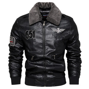 Men's Warm Biker Leather Jacket
