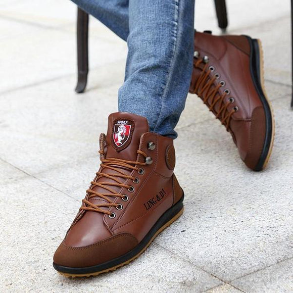 Men Shoes - Fashion Autumn Winter Warm Cotton Brand Ankle Boots