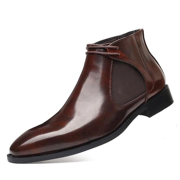2022 New Genuine Leather Men Ankle Boots